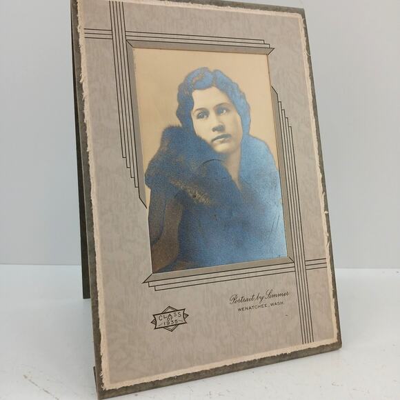 Lot of 3 Vintage 1930s-40s Portrait Photos Women Wenatchee WA Studios Framed - Picture 3 of 16